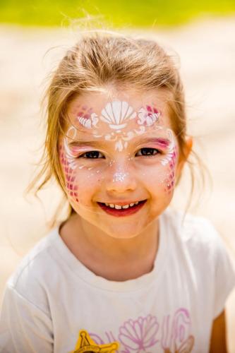 Girl after having her face painted