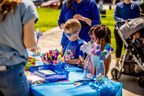 Creating colorful pinwheels