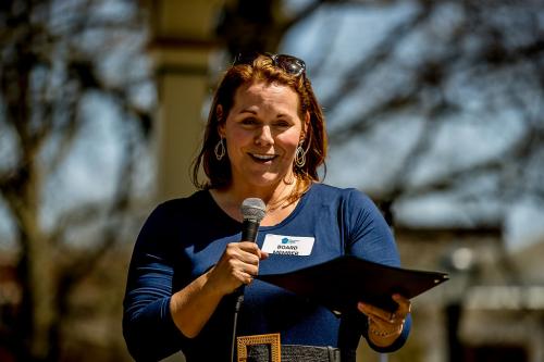 Incoming Board President Amanda Hansen